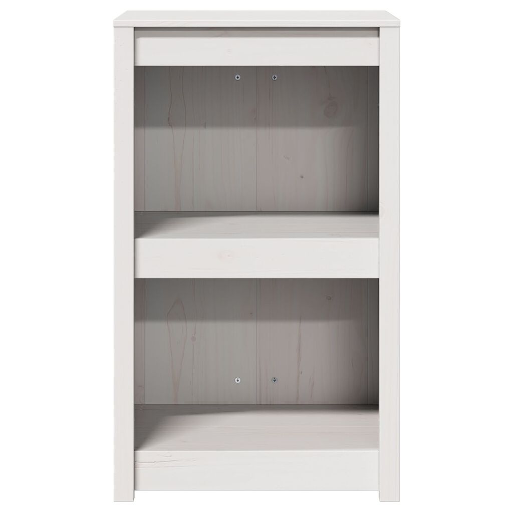 vidaXL Ντουλάπι εξωτερικής κουζίνας Λευκό 55x55x92 εκ. Μασίφ ξύλο πεύκου