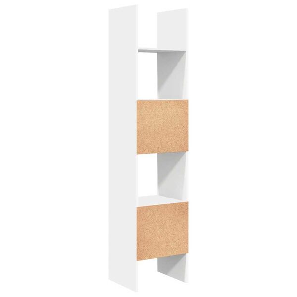 vidaXL Βιβλιοθήκη Λευκή 40 x 35 x 180 εκ. από Επεξ. Ξύλο