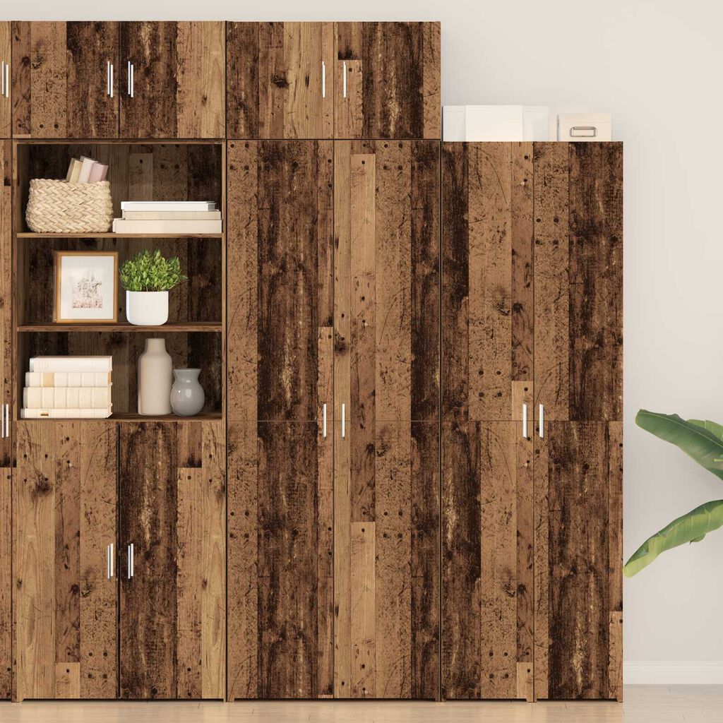vidaXL Ντουλάπα Αποθήκευσης Παλιό Ξύλο 70x42.5x225 εκ. Επεξεργασμένο Ξύλο