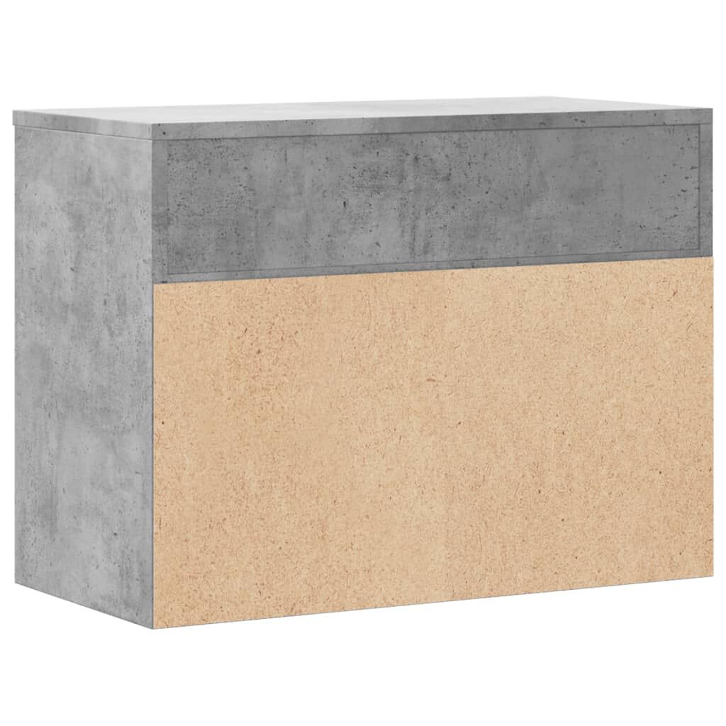 vidaXL Παπουτσοθήκη Γκρι Σκυροδέματος 60 x 30 x 45 εκ. από Επεξ. Ξύλο