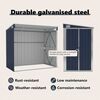vidaXL Αποθήκη Κήπου Επιτοίχια Ανθρακί 118 x 194 x 178 εκ από Ατσάλι
