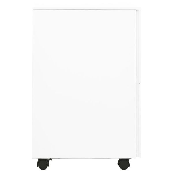 vidaXL Αρχειοθήκη Φορητή Λευκή 39 x 45 x 67 εκ. Ατσάλινη