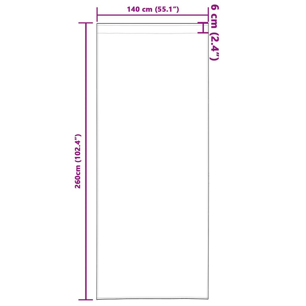 vidaXL Κουρτίνες 2 τεμ με ράβδους Σαμπάνια 260x140 εκ