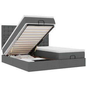 vidaXL &Omicron;&theta;&omega;&mu;&alpha;&nu;&iota;&kappa;ό &kappa;&rho;&epsilon;&beta;ά&tau;&iota; &mu;&epsilon; &sigma;&tau;&rho;ώ&mu;&alpha;&tau;&alpha;&LEDs &Sigma;&kappa;&omicron;ύ&rho;&omicron; &gamma;&kappa;&rho;&iota; 160x200cm ύ&phi;&alpha;&sigma;&mu;&alpha;