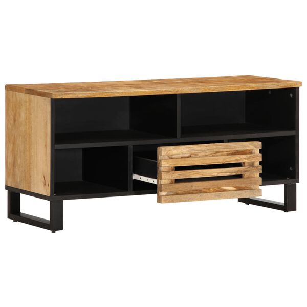 vidaXL Έπιπλο Τηλεόρασης 100 x 34 x 46 εκ. Μασίφ Ακατέργ. Ξύλο Μάνγκο