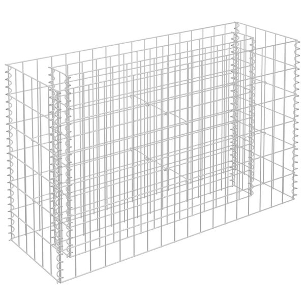 vidaXL Συρματοκιβώτιο-Γλάστρα Υπερυψωμένη 90x30x60 εκ. Γαλβ. Χάλυβας