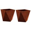 vidaXL &Gamma;&lambda;ά&sigma;&tau;&rho;&alpha; 2 pcs &Sigma;&kappa; rusty 30 x 30 x 30 cm