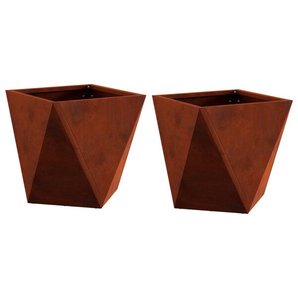 vidaXL &Gamma;&lambda;ά&sigma;&tau;&rho;&alpha; 2 pcs &Sigma;&kappa; rusty 30 x 30 x 30 cm