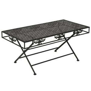 vidaXL &Tau;&rho;&alpha;&pi;έ&zeta;&iota; &Sigma;&alpha;&lambda;&omicron;&nu;&iota;&omicron;ύ &Pi;&tau;&upsilon;&sigma;&sigma;ό&mu;&epsilon;&nu;&omicron; Vintage &Mu;&alpha;ύ&rho;&omicron; 100x50x45 &epsilon;&kappa;. &Mu;έ&tau;&alpha;&lambda;&lambda;&omicron;