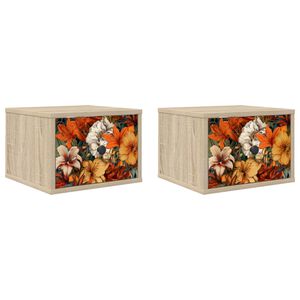 vidaXL &Tau;&omicron;ί&chi;&omicron;&upsilon; &kappa;&omicron;&mu;&omicron;&delta;ί&nu;&omicron; GENNEP 2 &tau;&mu;&chi;. Sonoma &Delta;&rho;&upsilon;&sigmaf; 36 x 33 x 25 &epsilon;&kappa;.