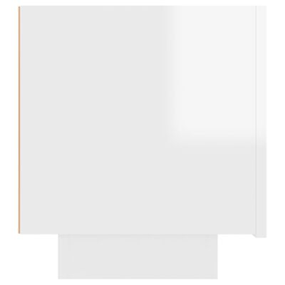 vidaXL Κομοδίνο Γυαλιστερό Λευκό 100 x 35 x 40 εκ. από Μοριοσανίδα