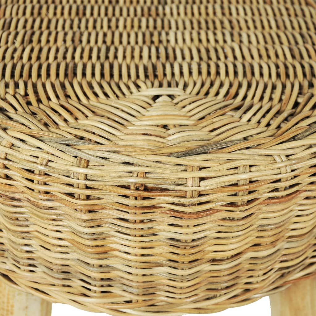 vidaXL Πάγκος Χολ Χρώμα Φυσικό 110 x 35 x 45 εκ. Ρατάν