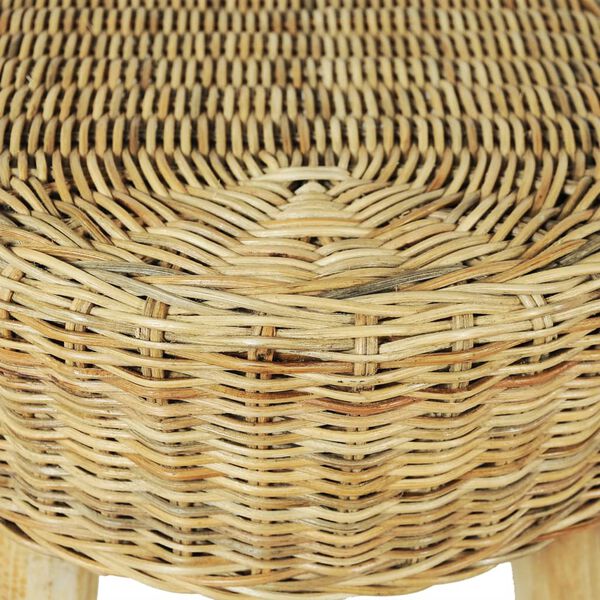 vidaXL Πάγκος Χολ Χρώμα Φυσικό 110 x 35 x 45 εκ. Ρατάν