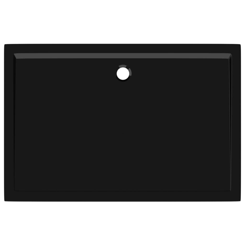 vidaXL Βάση Ντουζιέρας Ορθογώνια Μαύρη 80 x 120 εκ. από ABS
