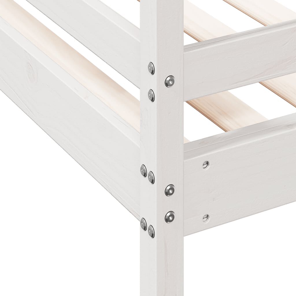 vidaXL Κουκέτα 90x200/120x200 εκ. Λευκό από Μασίφ Ξύλο Πεύκου