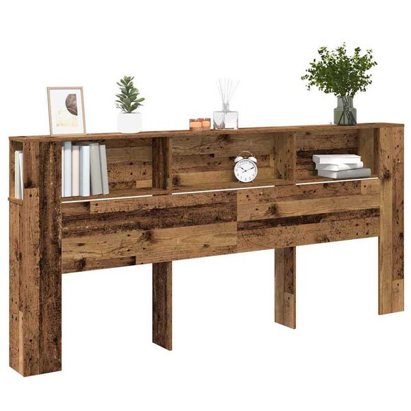 vidaXL Κεφαλάρι Ντουλάπα Παλιού Ξύλου 220x18,5x104,5 εκ