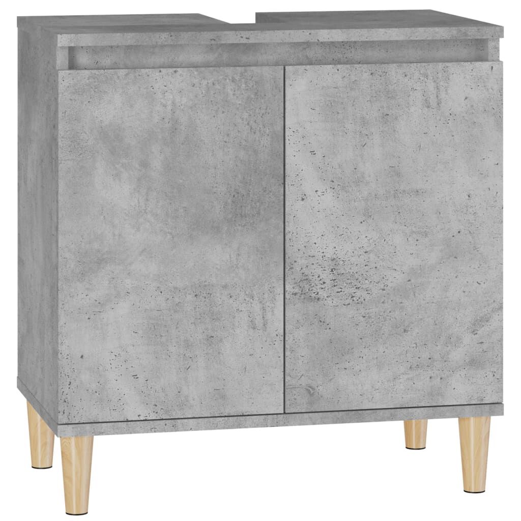 vidaXL Ντουλάπι Νιπτήρα Γκρι Σκυρ. 58x33x60 εκ. Επεξεργασμένο Ξύλο