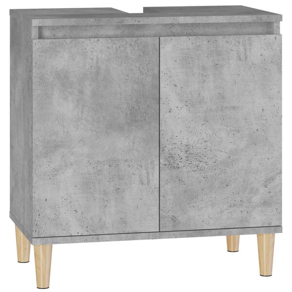 vidaXL Ντουλάπι Νιπτήρα Γκρι Σκυρ. 58x33x60 εκ. Επεξεργασμένο Ξύλο