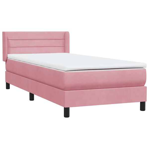 vidaXL &Kappa;&rho;&epsilon;&beta;ά&tau;&iota; Boxspring &mu;&epsilon; &Sigma;&tau;&rho;ώ&mu;&alpha; &Rho;&omicron;&zeta; 80x220 &epsilon;&kappa;. &Beta;&epsilon;&lambda;&omicron;ύ&delta;&iota;&nu;&omicron;
