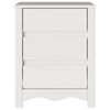 vidaXL Κομοδίνο Drammen Λευκό 45 x 35 x 56 εκ. Μασίφ ξύλο πεύκου