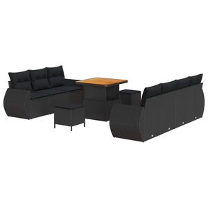 vidaXL &Sigma;&epsilon;&tau; &Kappa;&alpha;&nu;&alpha;&pi;έ &Kappa;ή&pi;&omicron;&upsilon; &mu;&epsilon; &mu;&alpha;&xi;&iota;&lambda;ά&rho;&iota; 10 pcs &Mu;&alpha;ύ&rho;&omicron; &sigma;&upsilon;&nu;&theta;&epsilon;&tau;&iota;&kappa;ό &rho;&alpha;&tau;ά&nu;