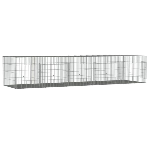 vidaXL Κλουβί Κουνελιών 6 Πάνελ 273x79x54 εκ. από Γαλβανισμένο Σίδερο