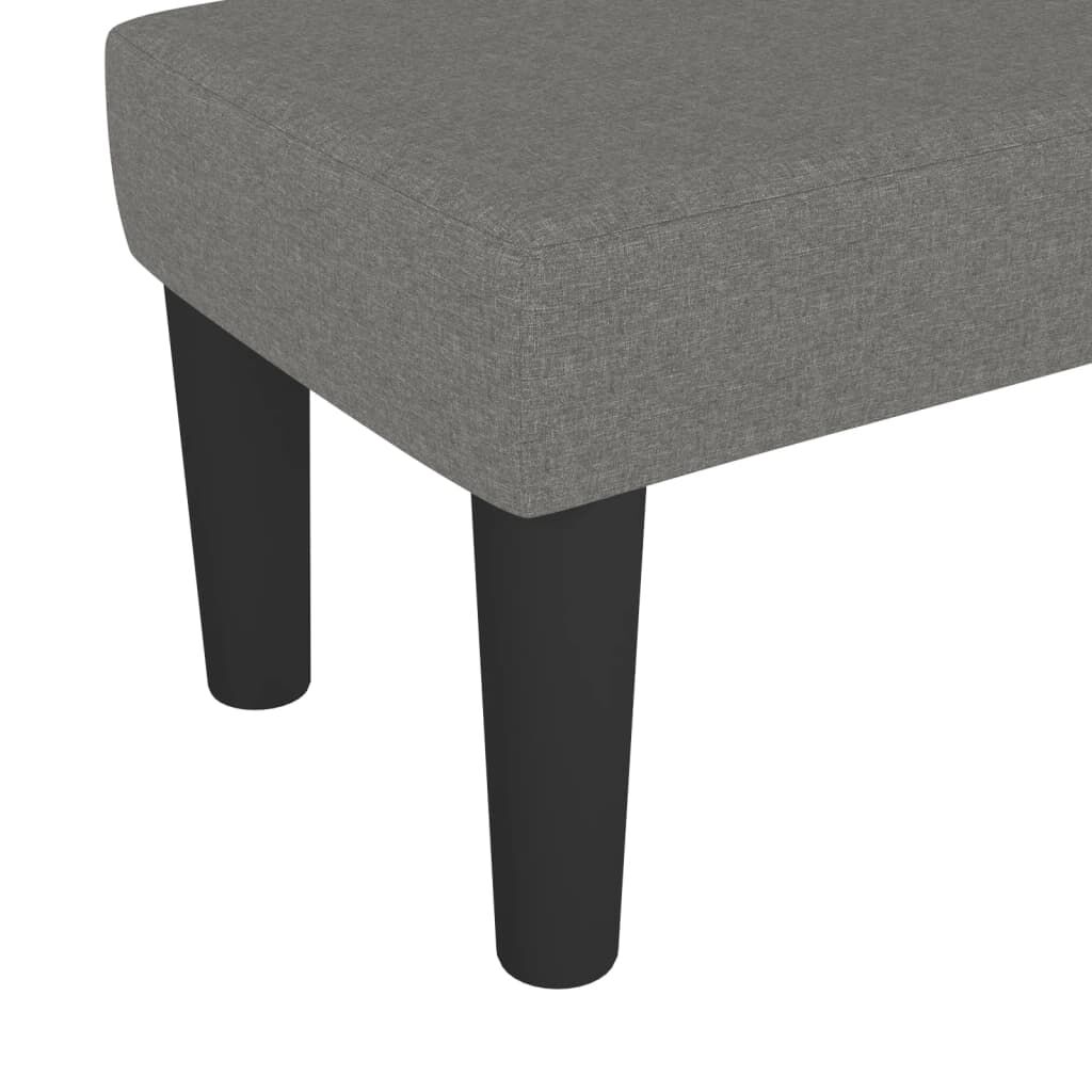 vidaXL Πάγκος Σκούρο Γκρι 70 x 30 x 30 εκ. Υφασμάτινος