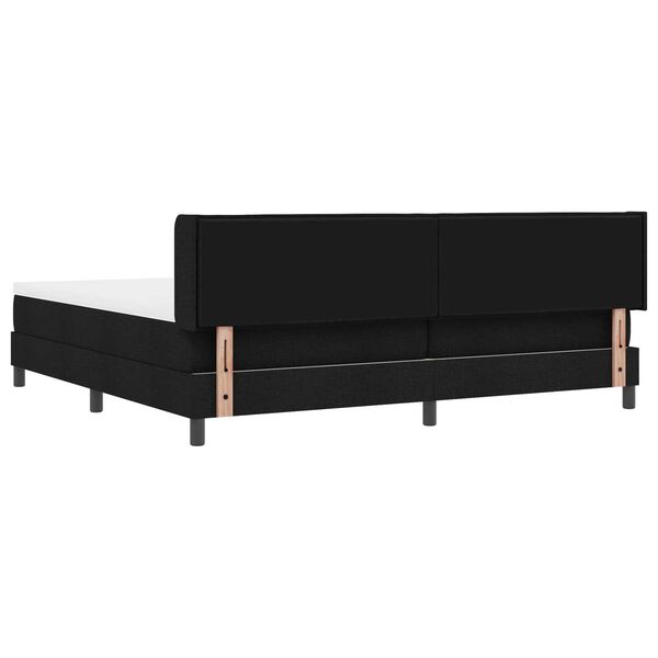 vidaXL Κρεβάτι με ελατήρια Μαύρο 200 x 200 cm Ύφασμα και αφρός