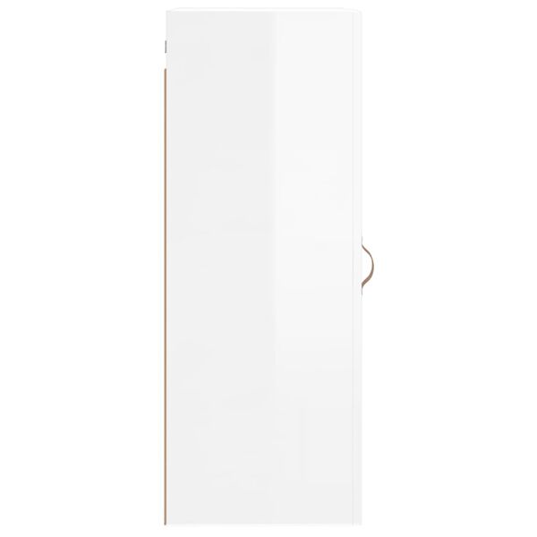 vidaXL Ντουλάπι Τοίχου Γυαλιστερό Λευκό 34,5 x 34 x 90 εκ.