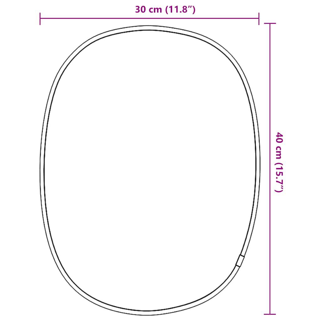 vidaXL Καθρέφτης Τοίχου Χρυσός 40x30 εκ.