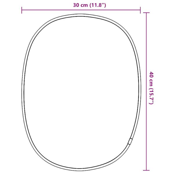 vidaXL Καθρέφτης Τοίχου Χρυσός 40x30 εκ.