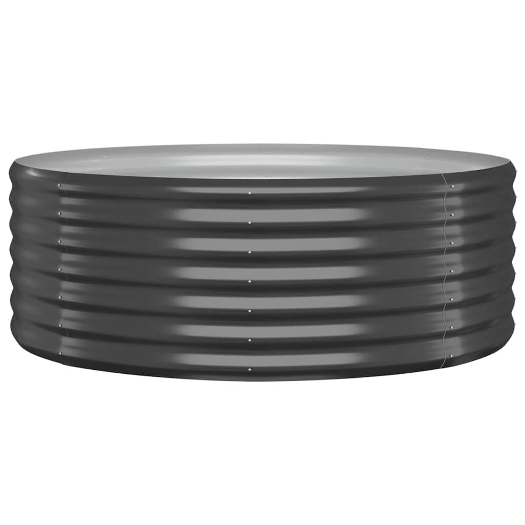 vidaXL Ζαρντινιέρα Ανθρακί 100x100x36εκ Ατσάλι με Ηλεκτρ. Βαφή Πούδρας