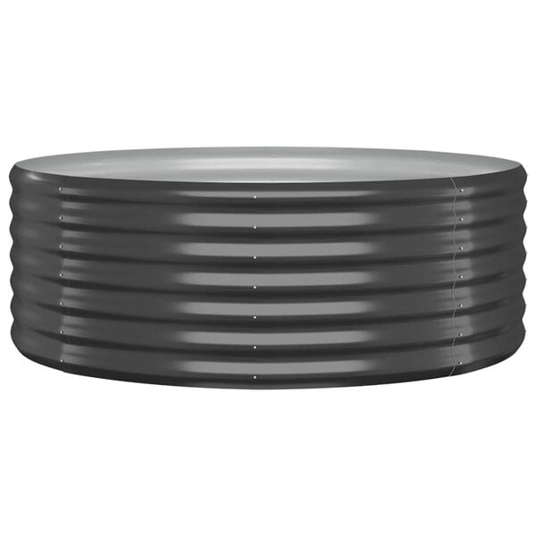 vidaXL Ζαρντινιέρα Ανθρακί 100x100x36εκ Ατσάλι με Ηλεκτρ. Βαφή Πούδρας