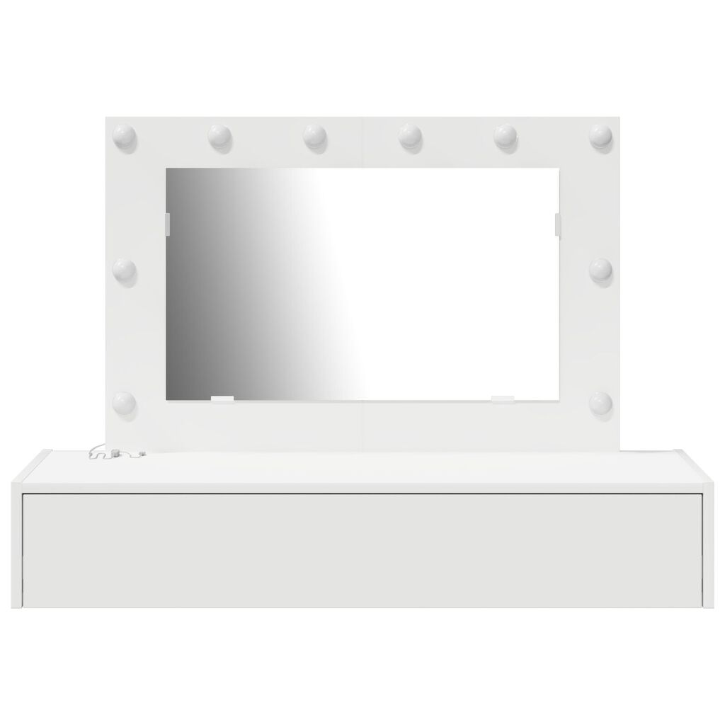 vidaXL Επιτοίχιος Καθρέφτης με LED Φώτα Λευκό