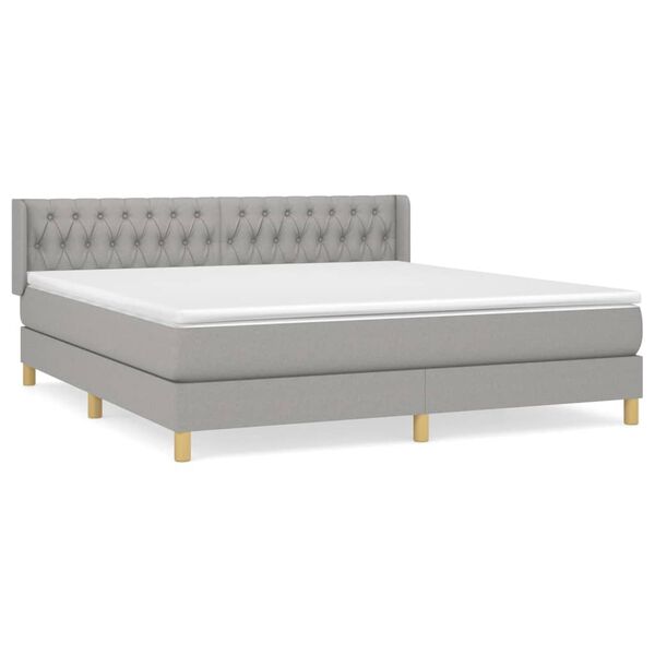 vidaXL &Kappa;&rho;&epsilon;&beta;ά&tau;&iota; Boxspring &mu;&epsilon; &Sigma;&tau;&rho;ώ&mu;&alpha; &Alpha;&nu;&omicron;&iota;&chi;&tau;ό &Gamma;&kappa;&rho;&iota; 180x200 &epsilon;&kappa;. &Upsilon;&phi;&alpha;&sigma;&mu;ά&tau;&iota;&nu;&omicron;