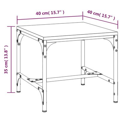 vidaXL Τραπεζάκια Σαλονιού 2 τεμ Καφέ Δρυς 40x40x35 εκ. Επεξ. Ξύλο