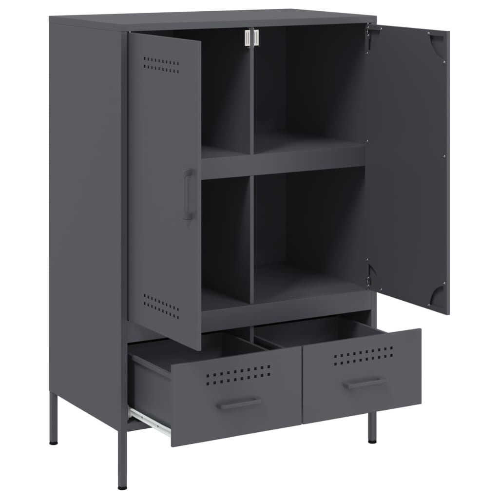 vidaXL Ντουλάπι Ανθρακί 68x39x101,5 εκ. από Χάλυβα