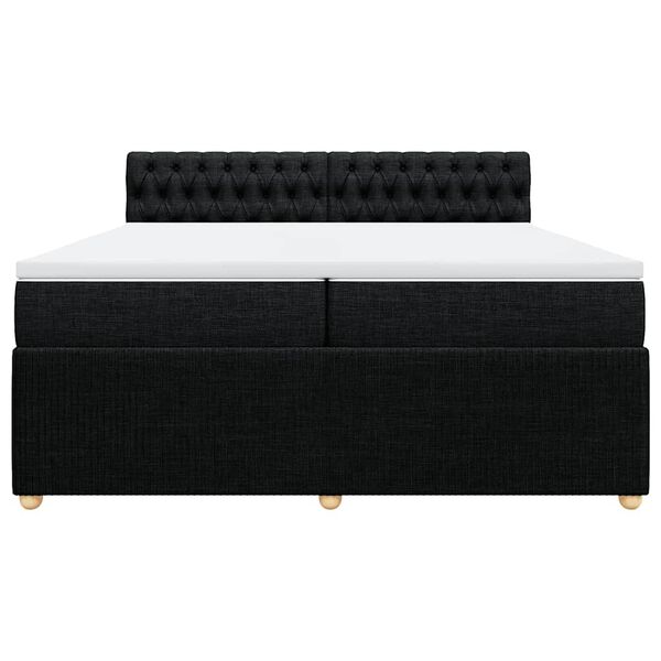 vidaXL &Kappa;&rho;&epsilon;&beta;ά&tau;&iota; Boxspring &mu;&epsilon; &Sigma;&tau;&rho;ώ&mu;&alpha; &Mu;&alpha;ύ&rho;&omicron; 200x200 &epsilon;&kappa;. &Upsilon;&phi;&alpha;&sigma;&mu;ά&tau;&iota;&nu;&omicron;
