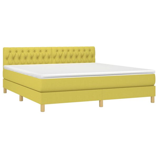 vidaXL &Kappa;&rho;&epsilon;&beta;ά&tau;&iota; Boxspring &mu;&epsilon; &Sigma;&tau;&rho;ώ&mu;&alpha; & LED &Pi;&rho;ά&sigma;&iota;&nu;&omicron; 180x200 &epsilon;&kappa; &Upsilon;&phi;&alpha;&sigma;&mu;ά&tau;&iota;&nu;&omicron;
