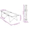 vidaXL Αναδιπλούμενο Κρεβάτι Κάμπινγκ Γκρι 62 x 194 x 42 εκ.