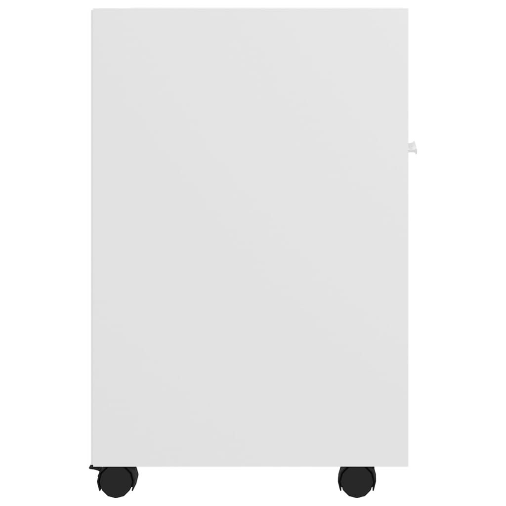 vidaXL Βοηθητικό Ντουλάπι με Τροχούς Λευκό 33x38x60 εκ. Επεξ. Ξύλο