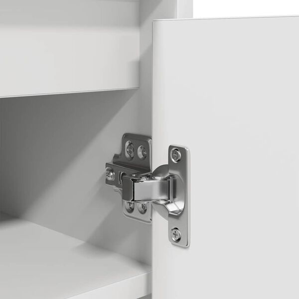 vidaXL Παπουτσοθήκη Λευκή 57x34x76 εκ. από Επεξεργασμένο Ξύλο