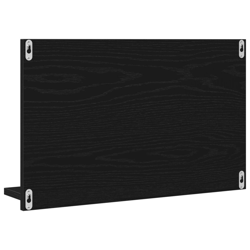 Καθρέφτης μπάνιου vidaXL σε μαύρο δρυ, 60x10,5x37 εκ, φτιαγμένος από ξύλο