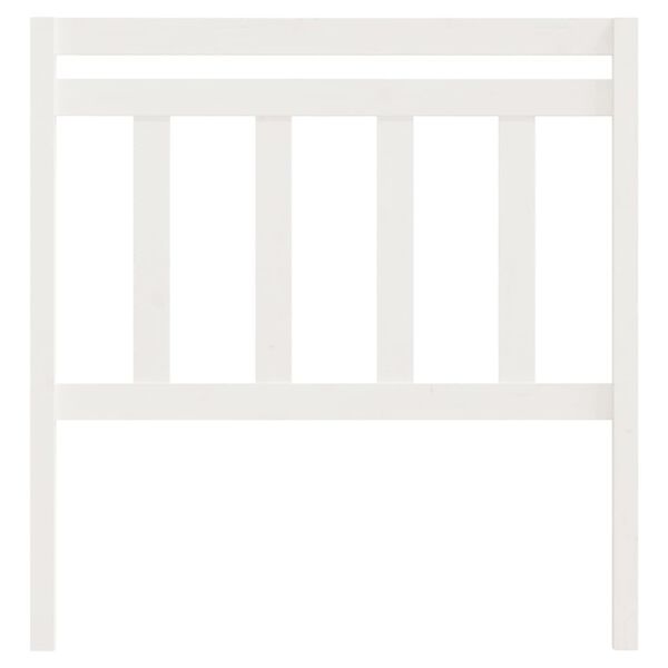 vidaXL Κεφαλάρι κρεβατιού Λευκό 96x4x100 εκ. από Μασίφ Ξύλο Πεύκου