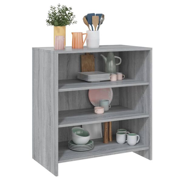 vidaXL Ραφιέρα Γκρι Sonoma 70 x 40,5 x 75 εκ. από Μοριοσανίδα