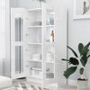vidaXL Βιτρίνα Γυαλιστερό Λευκό 82,5 x 30,5 x 150 εκ. Επεξ. Ξύλο