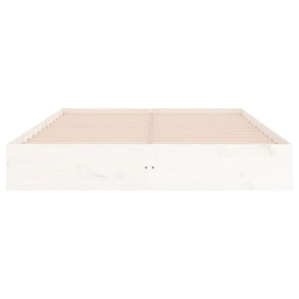 vidaXL Πλαίσιο Κρεβατιού Λευκό 160 x 200 εκ. από Μασίφ Ξύλο