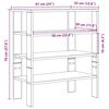 Ράφι παπουτσιών vidaXL Sonoma Oak 61x32x70 cm Κατασκευασμένο ξύλο