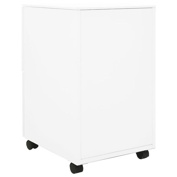 vidaXL Αρχειοθήκη Φορητή Λευκή 39 x 45 x 67 εκ. Ατσάλινη