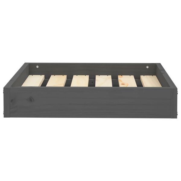 vidaXL Κρεβάτι Σκύλου Γκρι 51,5 x 44 x 9 εκ. από Μασίφ Ξύλο Πεύκου